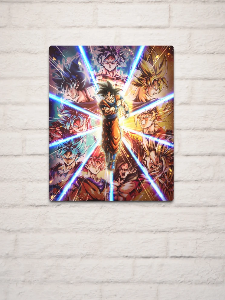 Goku Dragon Ball Z Neon Iridescent (32) Canvas Print