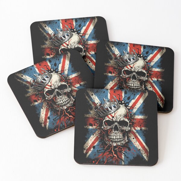 Item preview, British Rock Biker Skull Flag designed and sold by Odd World.