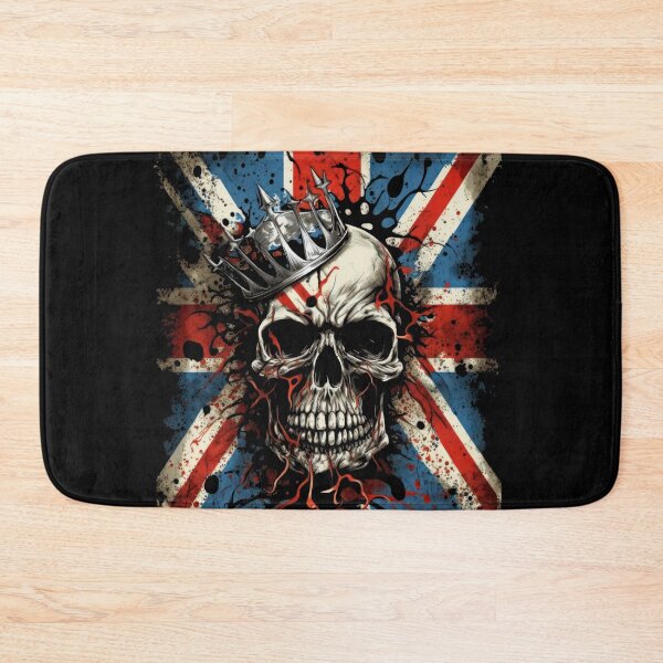 Item preview, British Rock Biker Skull Flag designed and sold by Odd World.