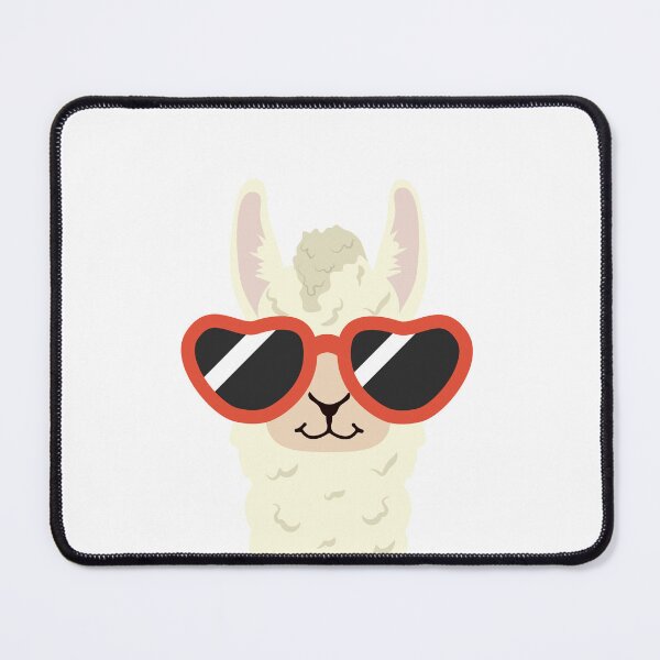 Item preview, Alpaca with heart sunglasses designed and sold by Leo's Alpaca store.