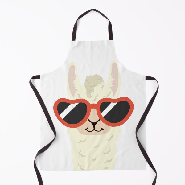 Item preview, Alpaca with heart sunglasses designed and sold by Leo's Alpaca store.
