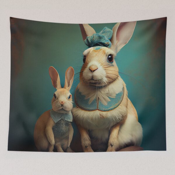 Item preview, Boogie Bunny and Mamma Digital Painting designed and sold by CodeAndColors.