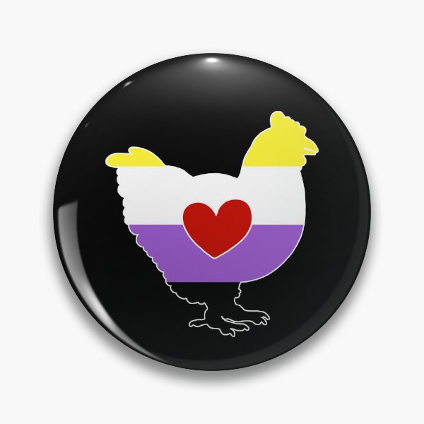 Item preview, Chicken Lover - LGBTQ Non-Binary Flag Heart 02 designed and sold by Puddmuppy.