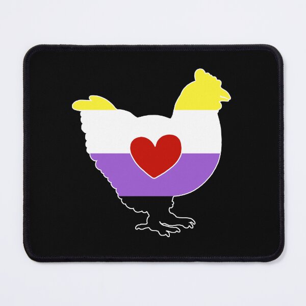Item preview, Chicken Lover - LGBTQ Non-Binary Flag Heart 02 designed and sold by Puddmuppy.