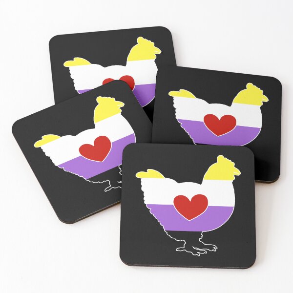 Item preview, Chicken Lover - LGBTQ Non-Binary Flag Heart 02 designed and sold by Puddmuppy.