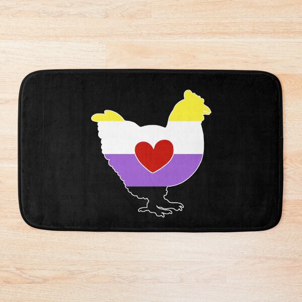 Item preview, Chicken Lover - LGBTQ Non-Binary Flag Heart 02 designed and sold by Puddmuppy.