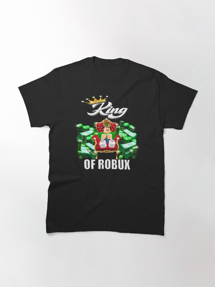 Thumbnail 3 of 7, Classic T-Shirt, Funny Blox King of ROBUX Boy VR Game designed and sold by Margieoro.