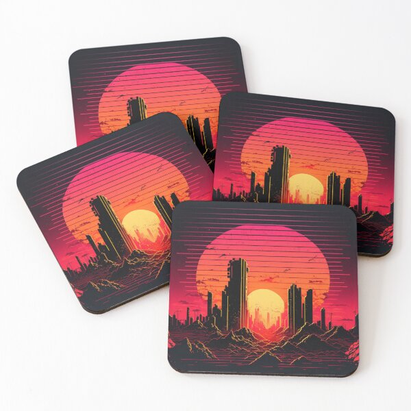 Item preview, Retrowave Aesthetic 80s Synthwave Sunset designed and sold by Nightarcade.
