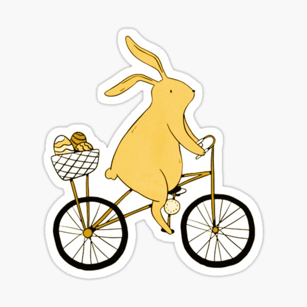 Item preview, Easter Bunny Riding Bike designed and sold by Pun&Done.