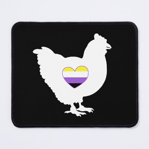 Item preview, Chicken Lover - LGBTQ NonBinary Flag Heart 03 designed and sold by Puddmuppy.