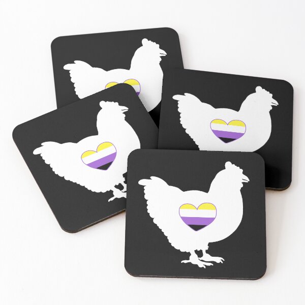 Item preview, Chicken Lover - LGBTQ NonBinary Flag Heart 03 designed and sold by Puddmuppy.