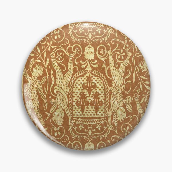 Item preview, Medieval Cherubs with Coats of Arms Russet designed and sold by AntiqueImages.
