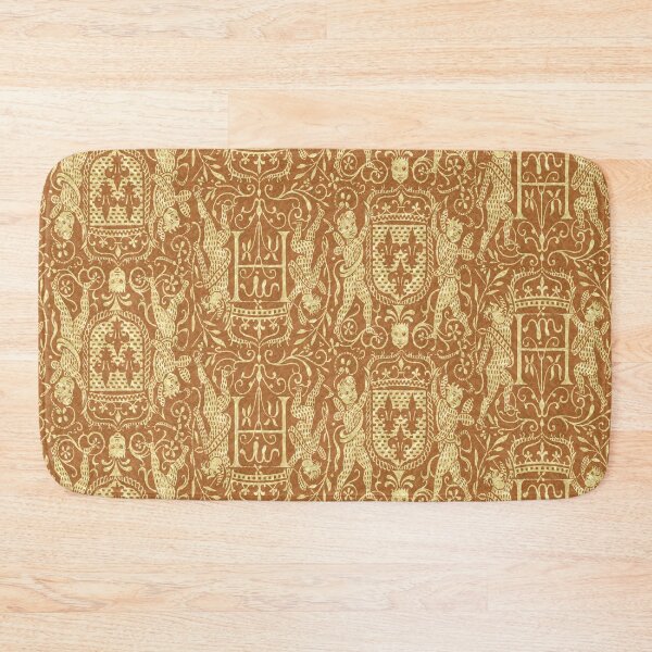 Item preview, Medieval Cherubs with Coats of Arms Russet designed and sold by AntiqueImages.