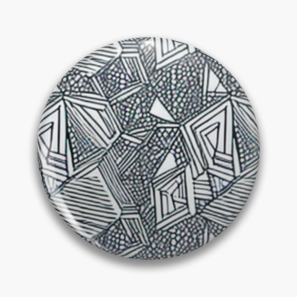 Item preview, Black and White Pencil Painting Losange Shapes Pattern Design  designed and sold by Myriam-BR.