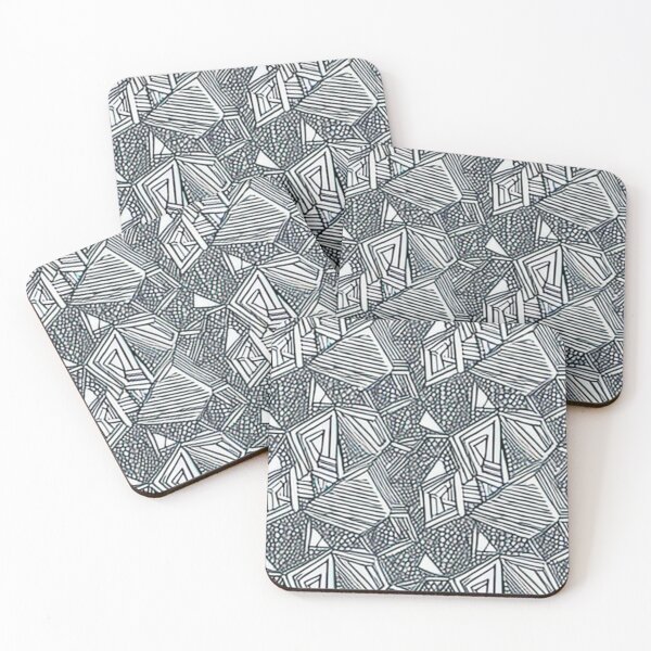 Item preview, Black and White Pencil Painting Losange Shapes Pattern Design  designed and sold by Myriam-BR.