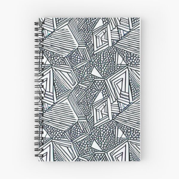 Aperçu de l'œuvre Peinture au crayon noir et blanc Formes Losange Pattern Design créée et vendue par Myriam-BR.