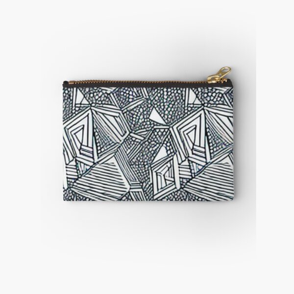 Aperçu de l'œuvre Peinture au crayon noir et blanc Formes Losange Pattern Design créée et vendue par Myriam-BR.