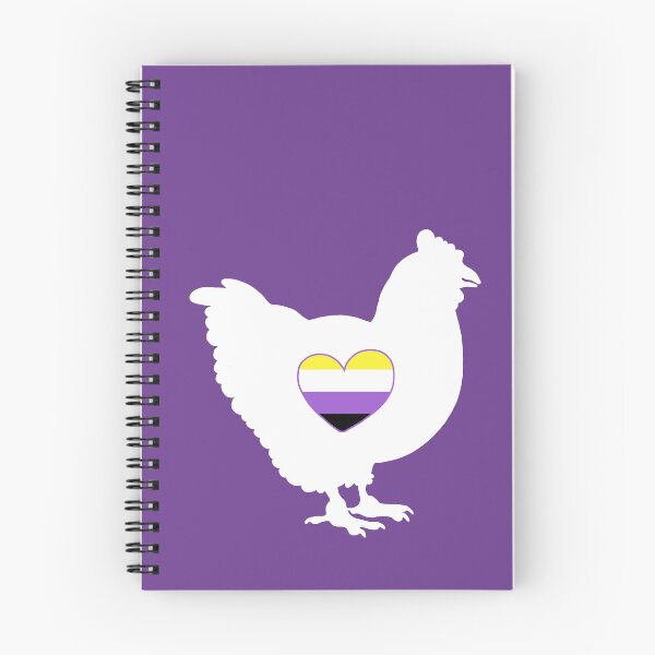 Item preview, Chicken Lover - LGBTQ NonBinary Flag Heart 03 Purple designed and sold by Puddmuppy.