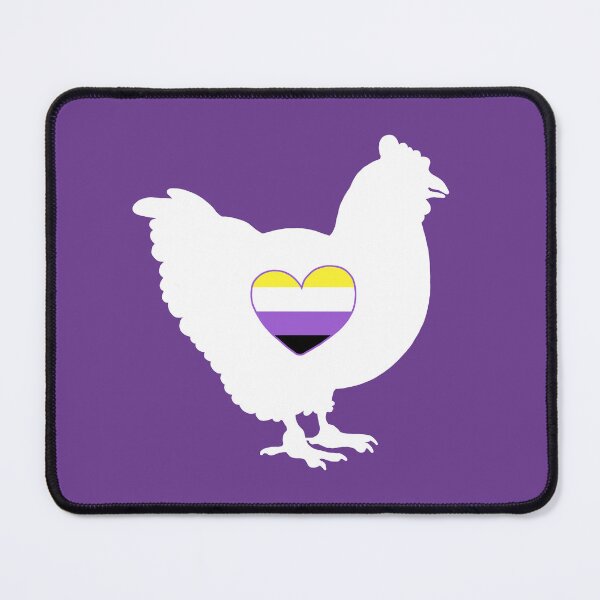 Item preview, Chicken Lover - LGBTQ NonBinary Flag Heart 03 Purple designed and sold by Puddmuppy.