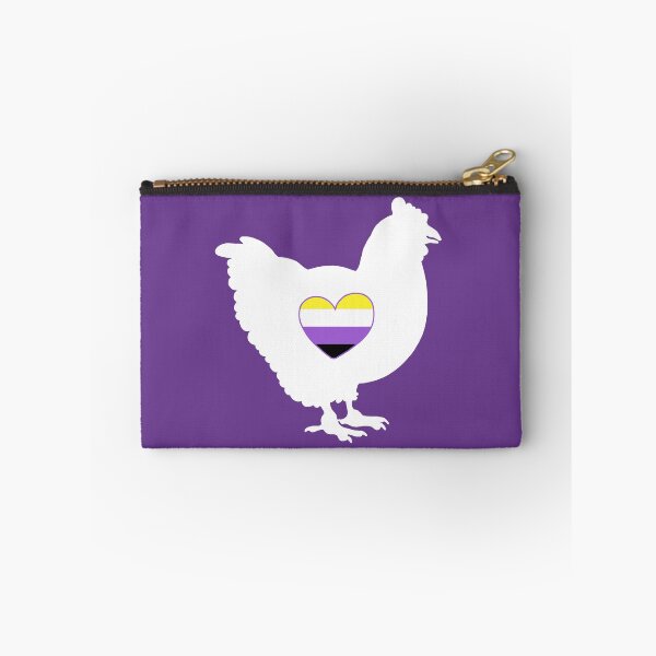 Item preview, Chicken Lover - LGBTQ NonBinary Flag Heart 03 Purple designed and sold by Puddmuppy.