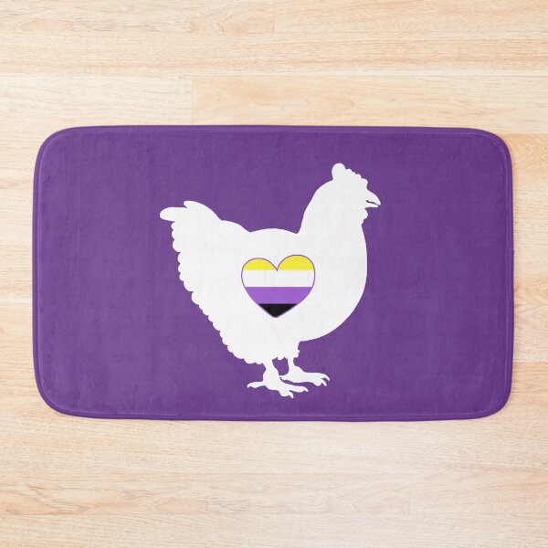 Item preview, Chicken Lover - LGBTQ NonBinary Flag Heart 03 Purple designed and sold by Puddmuppy.