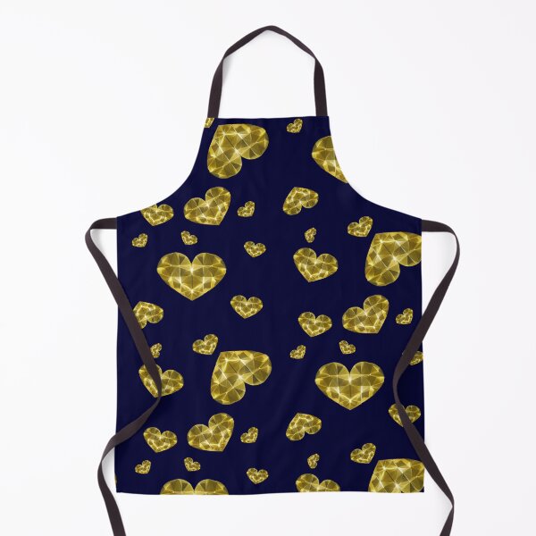 Item preview, Gold Diamond Heart on Dark Blue designed and sold by Rovual.