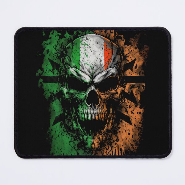 Item preview, Irish Nationalist Rock Biker Skull Flag designed and sold by Odd World.