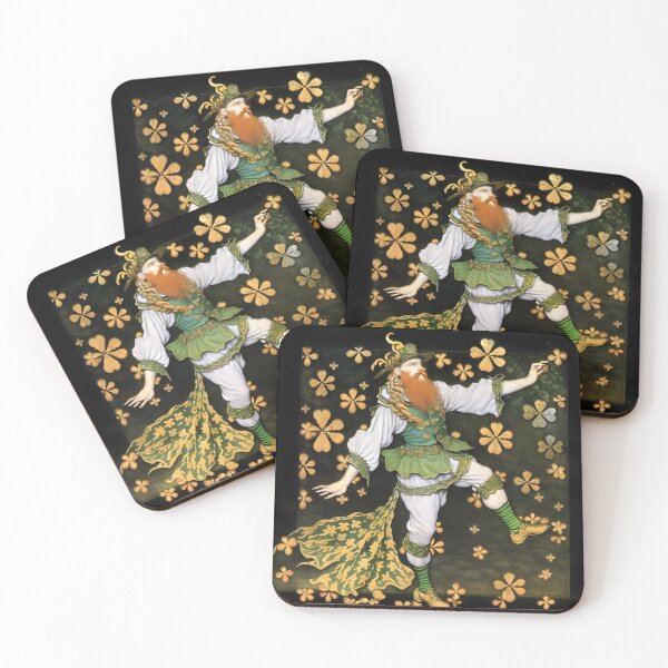 Item preview, Irish Leprechaun with Gold Shamrocks designed and sold by AuroraSpringer.