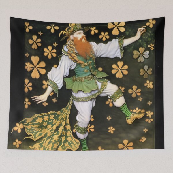 Item preview, Irish Leprechaun with Gold Shamrocks designed and sold by AuroraSpringer.