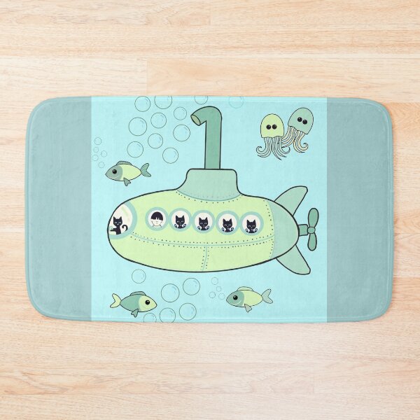 Item preview, Kitty green submarine adventure  designed and sold by QuirkyCatz.