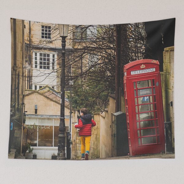 Item preview, A boy running towards St Andrews Terrace designed and sold by Rowena Ko.