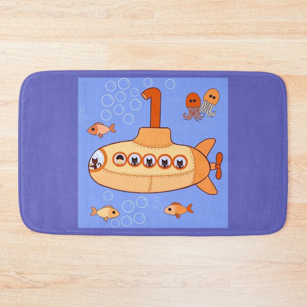 Item preview, Kitty orange submarine adventure  designed and sold by QuirkyCatz.