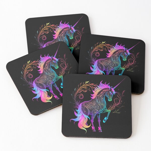 Item preview, The Graceful Majesty of a Rainbow Unicorn on Its Hind Legs designed and sold by digitaldreamHD.