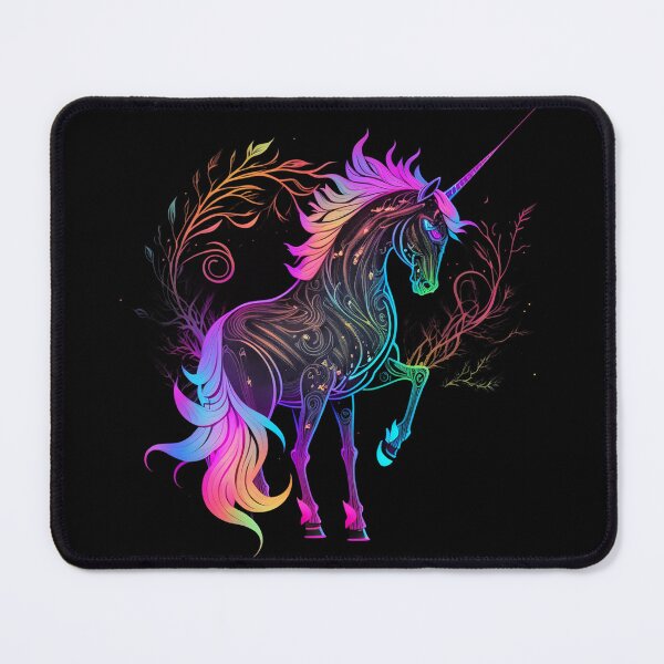 Item preview, The Graceful Majesty of a Rainbow Unicorn on Its Hind Legs designed and sold by digitaldreamHD.