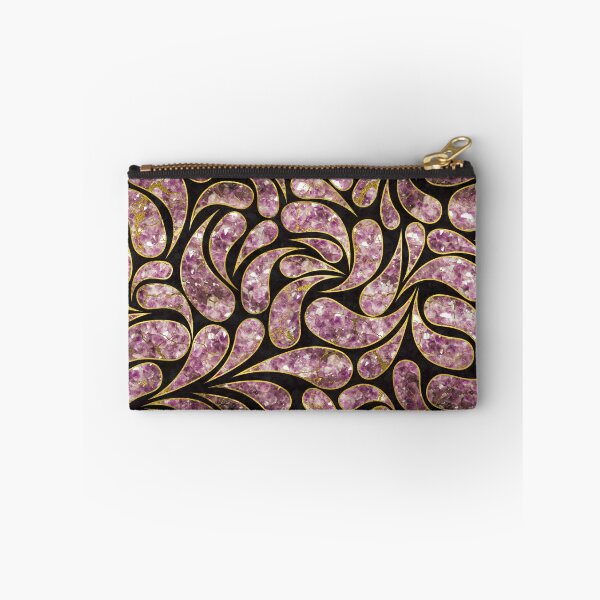 Item preview, Gold Amethyst Paisley pattern designed and sold by k9printart.