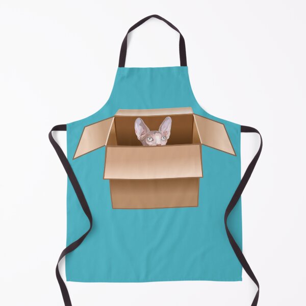 Item preview, Sphynx Kitten Peeking from Cardboard Box designed and sold by Deborah Camp.