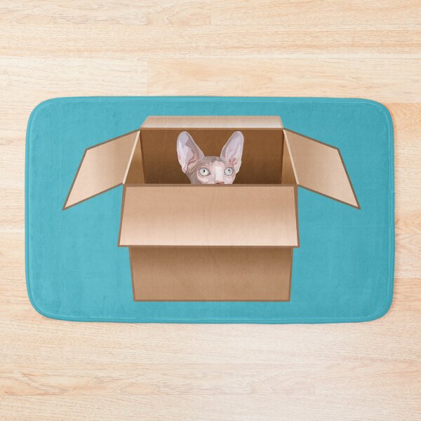 Item preview, Sphynx Kitten Peeking from Cardboard Box designed and sold by Deborah Camp.