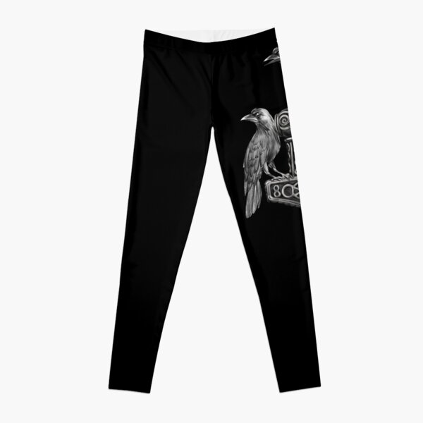 Thor Hammer Mjölnir with Odin Ravens Hugin and Munin Leggings