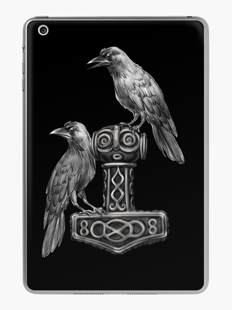 Mjolnir and Odins Raven Thin Desk Mat – Inked Gaming