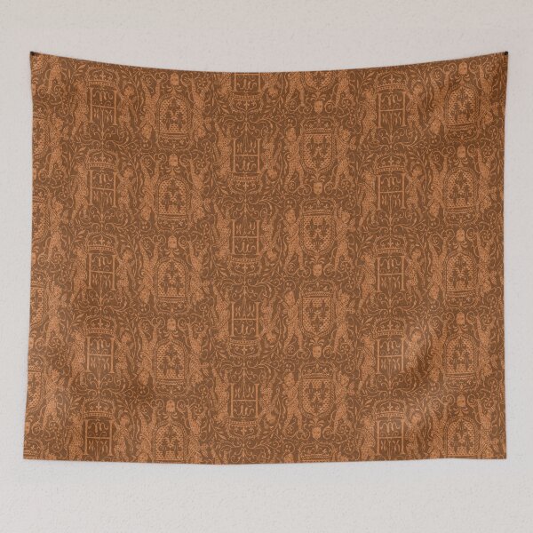Item preview, Medieval Heraldic Lace Russet designed and sold by AntiqueImages.