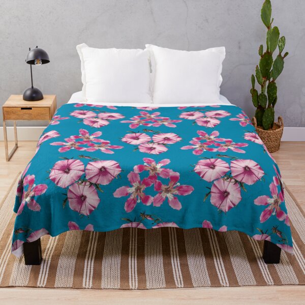 Item preview, Peach Colored Tropical Flower pattern-Love white flower-love purple flower -black-blue-green-yello colors 11 designed and sold by StudioViArt.