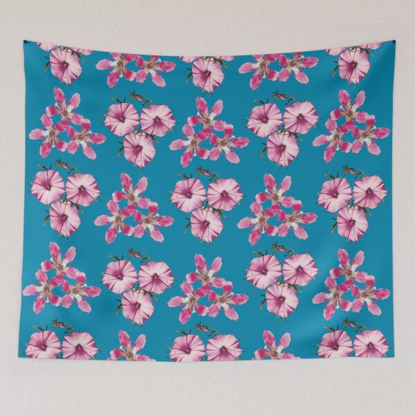 Item preview, Peach Colored Tropical Flower pattern-Love white flower-love purple flower -black-blue-green-yello colors 11 designed and sold by StudioViArt.