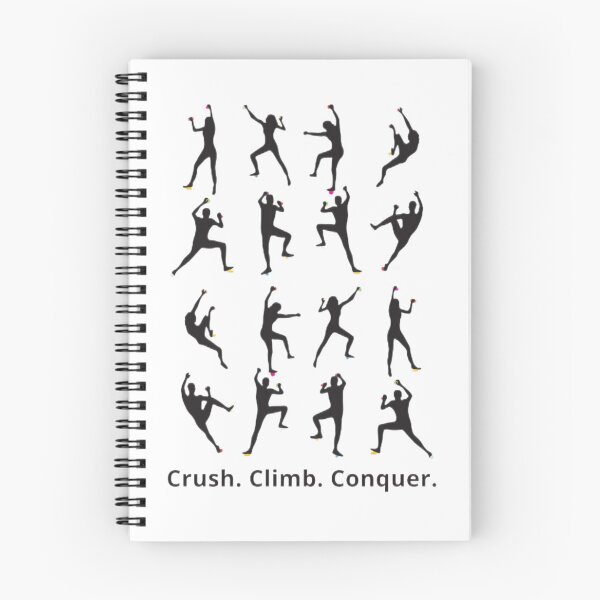 Item preview, climbing, boulder bro tshirt , Crush Climb Conquer tshirt designed and sold by KesDesigns ⭐⭐⭐⭐⭐.