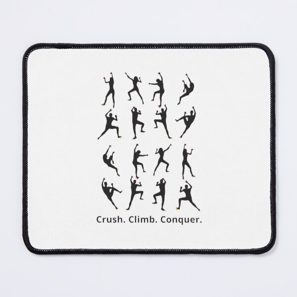 Item preview, climbing, boulder bro tshirt , Crush Climb Conquer tshirt designed and sold by KesDesigns ⭐⭐⭐⭐⭐.