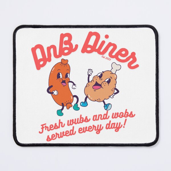 Item preview, DnB Diner Fresh Wubs and Wobs T-Shirt - drum and bass t shirt designed and sold by NostalgiaRave.