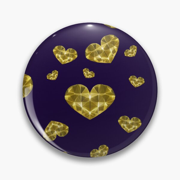 Item preview, Gold Diamond Heart on Deep Purple designed and sold by Rovual.