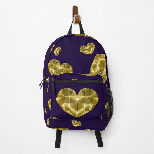Item preview, Gold Diamond Heart on Deep Purple designed and sold by Rovual.