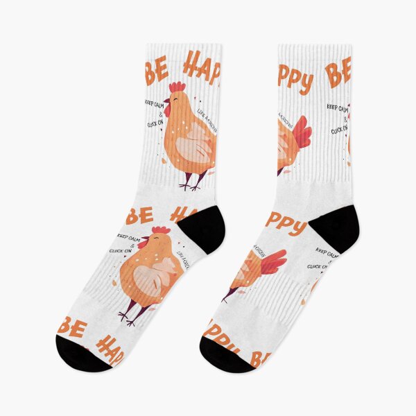 Item preview, Keep Calm and Cluck On: Be Happy Like a Chicken | happy | keep calm | be happy| cluck on | farm animals | positive message designed and sold by ArtPowTech.