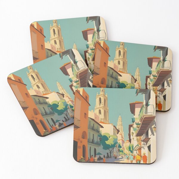Item preview, Bustling Malaga on Sunny Day designed and sold by Heritage Print Co.