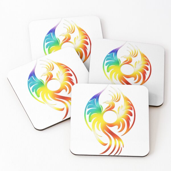 Item preview, Phoenix / Fenix in Colorful Rainbow Colors designed and sold by AdamesArtStudio.